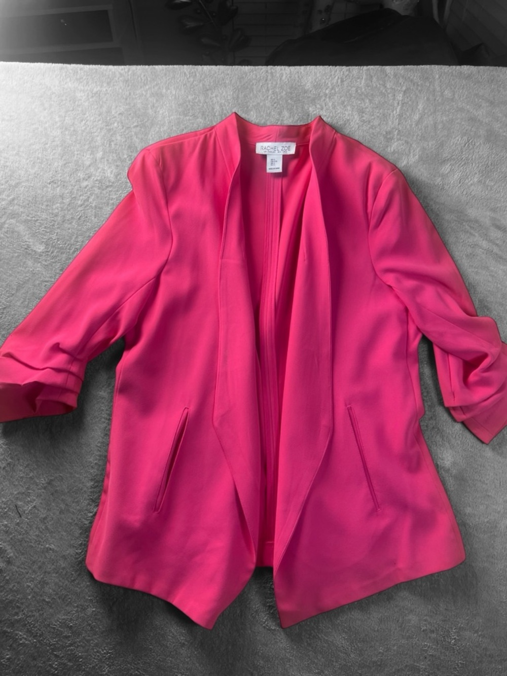 Rachel Zoe Hot Pink Open-Front Blazer